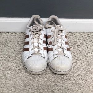Rose gold Adidas superstars